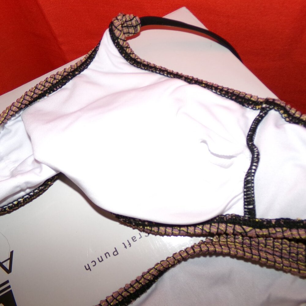 Cupshe NWT Rib Mineral Wash Scoop Neck Top & Hipster Bikini Set Sz M - Picture 6 of 10